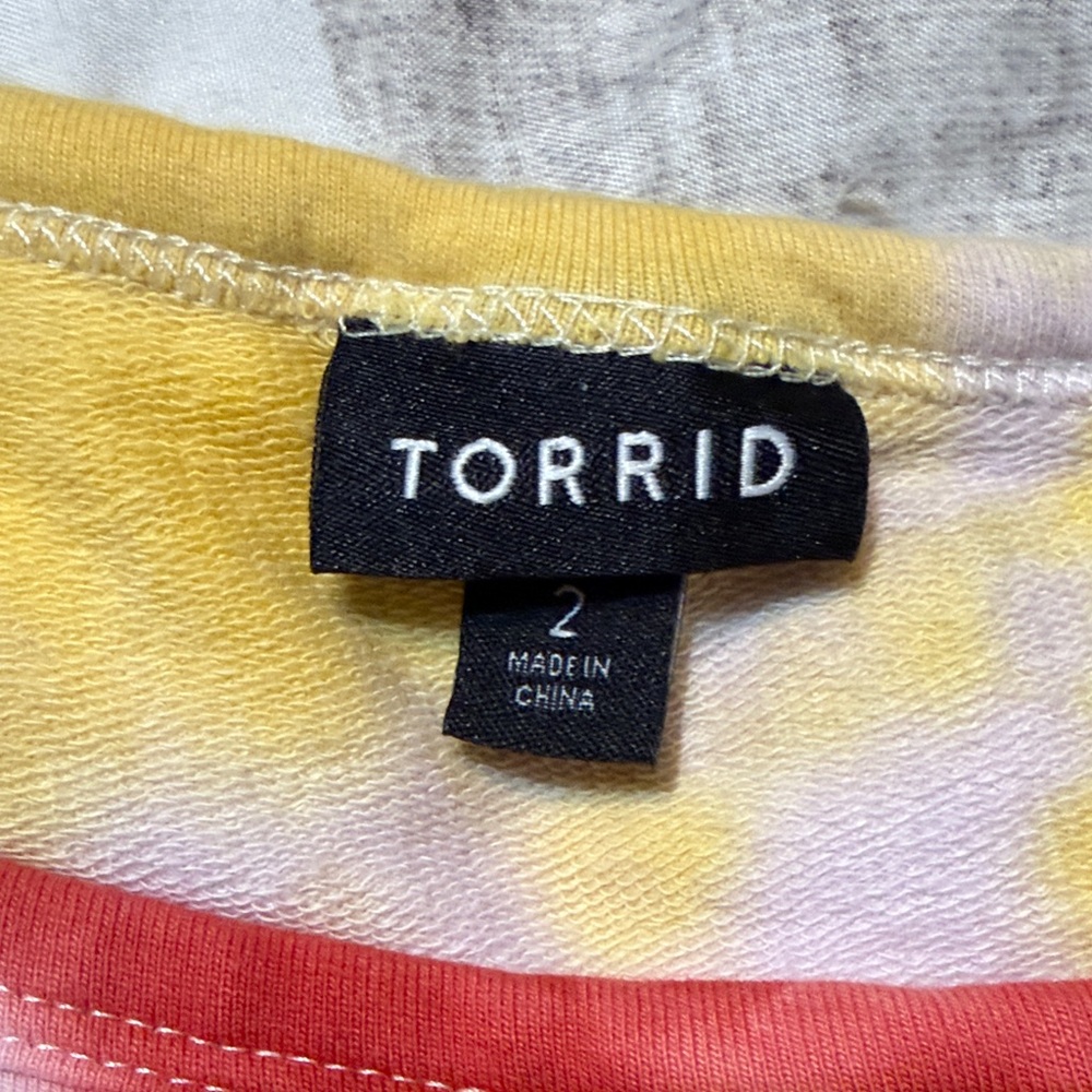 Torrid Tie-Dye Off the Shoulder Sweatshirt - Picture 2 of 6